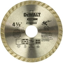 DEWALT DW4725 High Performance 4-1/2-Inch Dry Cutting Continuous Rim Diamond Saw Blade with 7/8-Inch Arbor for Masonry