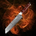 thumbnail image 6 of Kegani Kiritsuke Knife - 8 Inch Professional Chef Knife, 67 Layers Japanese VG-10 Damascus Steel Kitchen Gyuto Chef's Knife - Ergonomic Handle, Gift Box - Flame Knight Series, 6 of 6