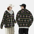 thumbnail image 4 of Lsque Mardi Gras Fleur de Lis UPF 50+ Lightweight Sun Protection Men's Women's Long Sleeve Shirt, Hoodie Performance -Large, 4 of 9