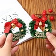 thumbnail image 5 of 10PC Merry Christmas Five-Pointed Star Mini Wreath with Bell Bow Vine Circle for Holiday Tree Decorations and Festive Ornaments, 5 of 8
