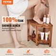 thumbnail image 2 of VEVOR Banc de Douche d'Angle en Teck 18.5"H X 15.5"R en Bois de Teck pour Intérieur de Douche Salle de Bain, 2 of 9