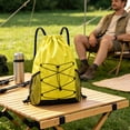 thumbnail image 6 of Drawstring Backpack with Side Mesh Pockets – Water Repellent Large Capacity Sack for Gym,Hiking,Cycling,Travel,Father's Day Gift for Him, 6 of 6