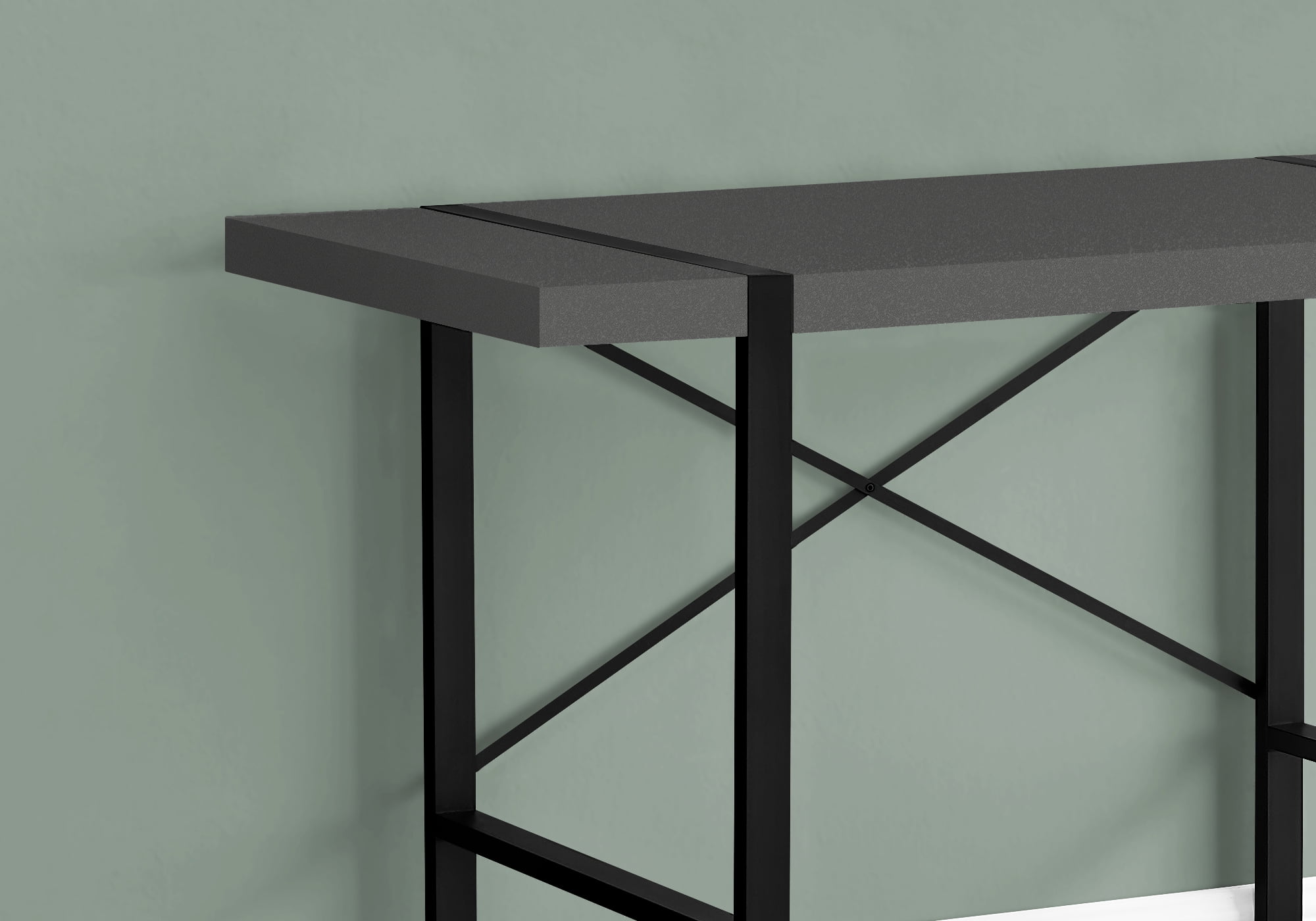 Computer Table Inset Computer Desk - Thick-Panel Desktop / Inset Metal Legs - 48