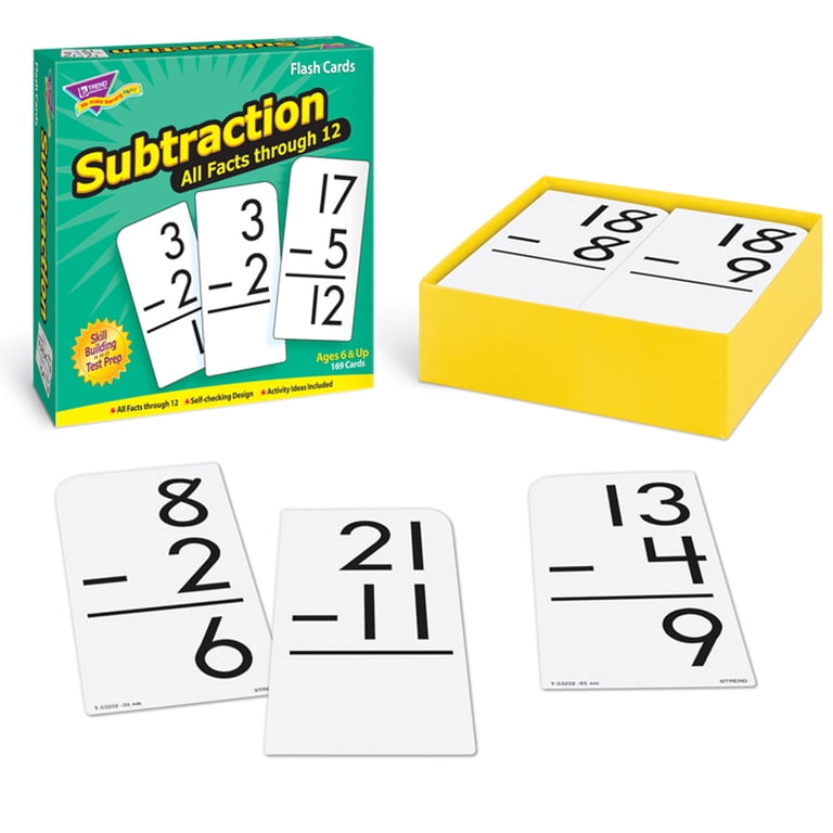 Trend, Tep53202, Subtraction All Facts Through 12 Flash Cards, 169