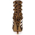 thumbnail image 3 of Sandalias de Tacón Allegra K En Forma de jaula Leopardo 36, 3 of 6