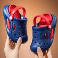 thumbnail image 4 of KPOPLK Slides Sandals for Kids,Girls Shower Shoes,Boys Cloud Slides Non slip Quick Dry Bedroom Shoes Indoor Outdoor Open Toe Spa Bath Pool Gym House Casual House Slippers Size 4.5,Navy, 4 of 5
