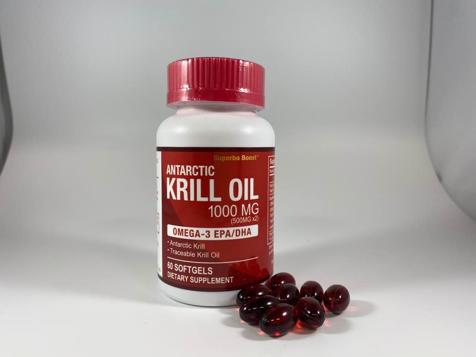 Superba Boost Antarctic Krill Oil 1000 mg Omega Supplement with EPA