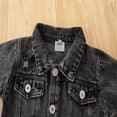 thumbnail image 3 of Esaierr Toddler Baby Denim Jackets for Boys Girls,1-6Y Kids Button Solid color Denim Jacket Casual Clothes Coat, 3 of 6