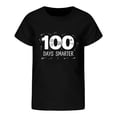 thumbnail image 4 of Toddler Girls' Shirts Short Sleeve Top for Back To School Cute Print Round Neck Casual Top Size 2-3T , Black, 4 of 4