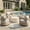 Light White, variant on Christopher Knight Home 5-Piece Outdoor Swivel Chairs and Coffee Table Conversation Set, Light White