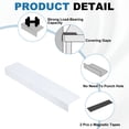 thumbnail image 4 of Uxcell Stove Gap Covers, 20 x 4 Inch Metal Kitchen Refrigerator Gap Partition - Magnetic Adjustable Gap Extension Board Gap Cover Between Countertop and Walls, White, 4 of 6