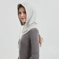 thumbnail image 6 of Jiibva Smart EMF Hat Hood 2 In 1 Balaclava Hat Windproof Slouchy Knitted Balaclava Soft Pullover Knit Scarf Beanie Hooded Scarf Hats One Piece Hats, 6 of 7