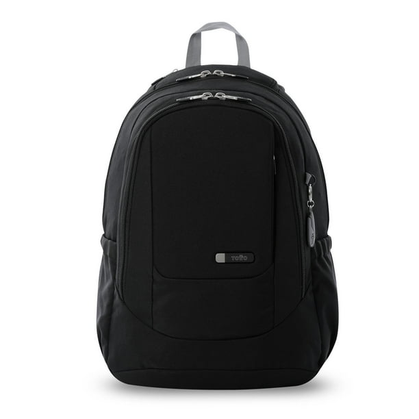 TOTTO Mochila Ergonómica Grande Porta Laptop 14 Repelente a Líquidos | Escuela - Oficina - Viaje | 2 negro G