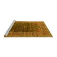 thumbnail image 2 of Ahgly Company Machine Washable Indoor Rectangle Oriental Yellow Industrial Area Rugs, 2' x 5', 2 of 4