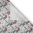 thumbnail image 5 of Ambesonne Geometric Grommet Curtain, Modern Grid Design, 50" x 108", Charcoal Grey White Red, 5 of 6