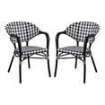 thumbnail image 6 of Lidi Aluminum and PE Wicker Patio Arm Chairs, Set of 2, White and Black, 6 of 13