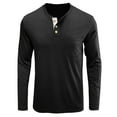 thumbnail image 5 of Mens Henley Shirts Long/Short Sleeve T Shirt Fashion Casual Basic Plain Cotton Tee Shirts, 5 of 5