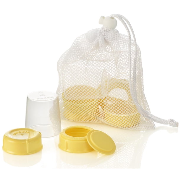 Medela Breastmilk Bottle Spare Parts with 3 Slowflow Wide Base Nipples