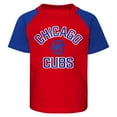 thumbnail image 2 of Infant Red/Heather Gray Chicago Cubs Ground Out Baller Raglan T-Shirt and Shorts Set, 2 of 3