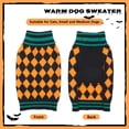 thumbnail image 3 of PUMYPOREITY Turtleneck Dog Sweater, Halloween Pullover Knitwear Vest Jumper Coat for Small Medium Dogs, Warm Casual Doggy Crochet Clothes for Fall Winter Cold Weather, 3 of 8