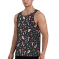 thumbnail image 2 of Fotbe Forest Flora and Insects Pattern Men's Quick Dry Workout Tank Top Gym Muscle Tee Fitness Bodybuilding Sleeveless T Shirt Breathable Workout Shirt-X-Large, 2 of 9