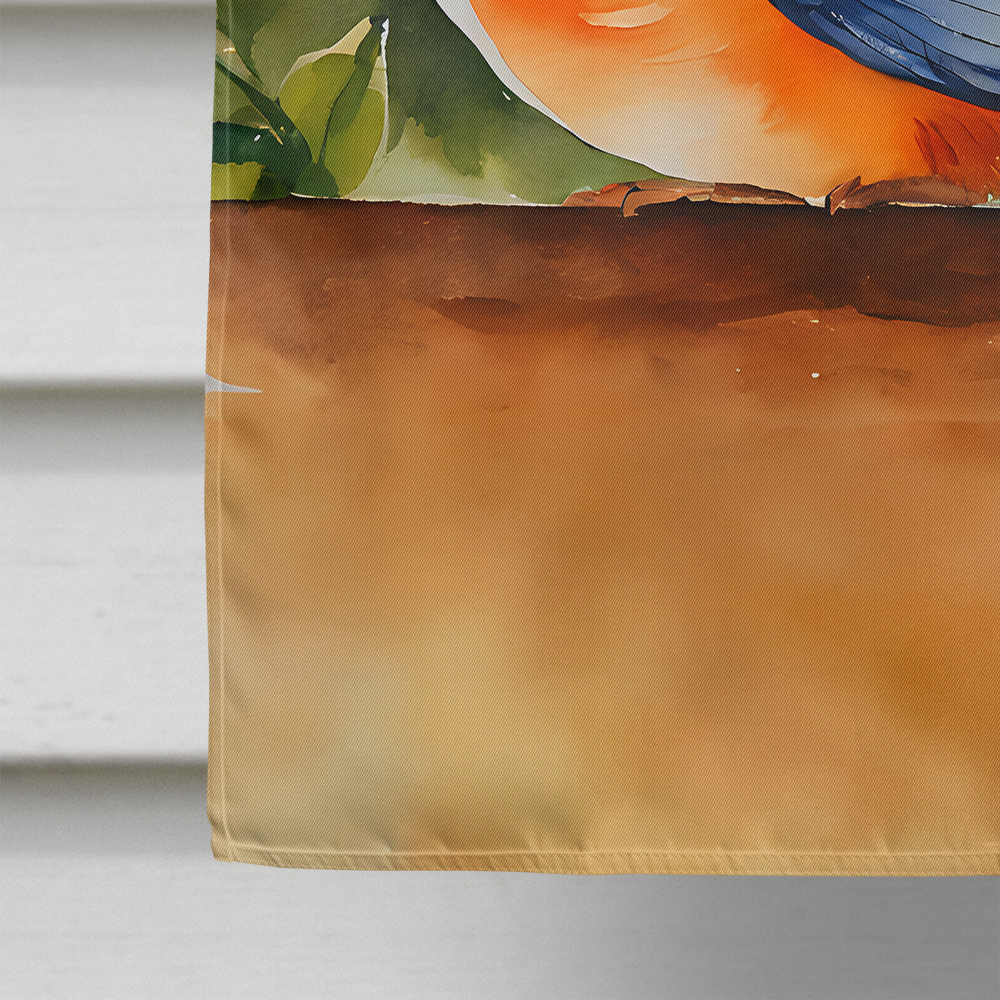 Caroline's Treasures Mandarin Duck House Flag Large Porch Sleeve Pole Decorative Outside Yard Banner Artwork Wall Hanging, Polyester, House Size, Multicolor