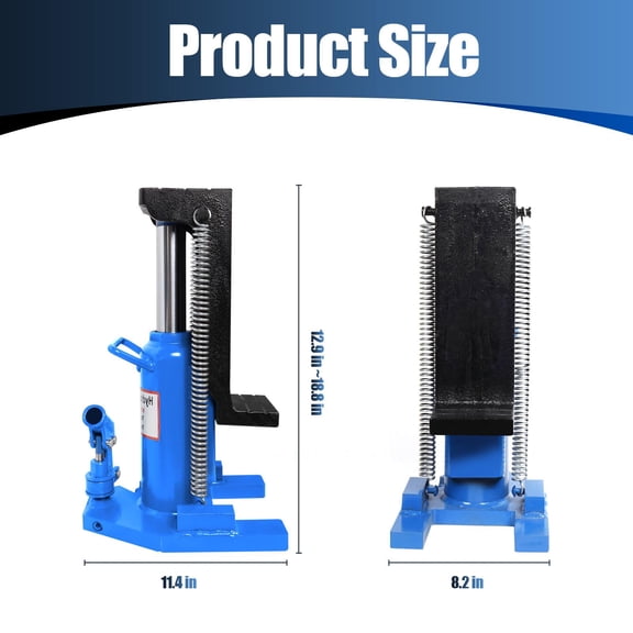 20 Ton Low Profile Hydraulic Toe Jack, 10T Toe Lift Capacity for Machinery, Auto, and Travel Trailer Repair