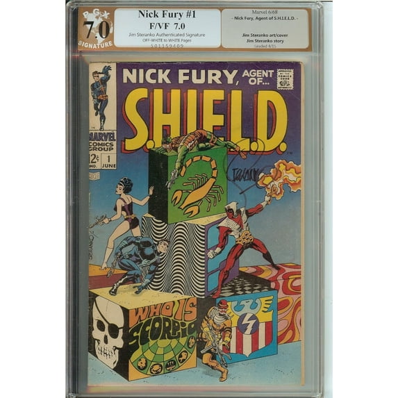 Nick Fury Agent of SHIELD #1 PGX 7.0 not CGC Signed Steranko
