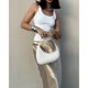 thumbnail image 5 of Bolso de hombro JW PEI Harlee para mujer, piel vegana, color marfil, 5 of 6