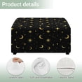 thumbnail image 4 of Xoenoiee Sun Moon Star Print Stretch Square Ottoman Cover Washable Ottoman Slipcover Heavy-Duty Storage Ottoman Cover Foot Stool Cover with Elastic Bottom, L, 4 of 7