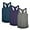 Royal Blue/Purple/Charcoal, variant on icyzone Workout Tank Tops for Women - Racerback Athletic Yoga Tops, Running Exercise Gym Shirts(Pack of 3)