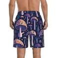 thumbnail image 3 of Bixox Men's Floral Hippie Mushrooms printing Casual Classic Fit Short Summer Beach Shorts, 3 of 6