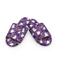thumbnail image 2 of Psesaysky Ghost Pumpkin Purple Print Womens House Slippers Halloween Open Toe Indoor Slippers Soft Lightweight Sole Home Kitchen Shoes, Size 12-13, 2 of 7