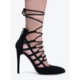 thumbnail image 2 of GIO-26 Lace Up Ankle Pointed Toe High Heel Pump, 2 of 4
