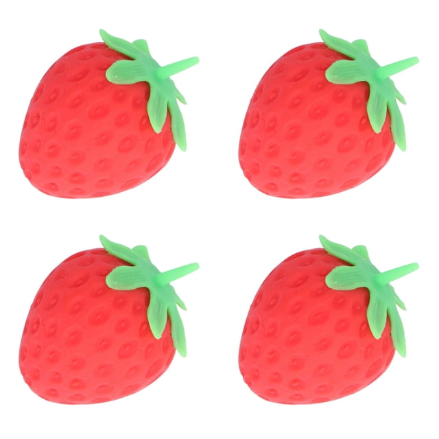 Juguete antiestrés de frutas, 12 piezas Juguete antiestrés de fresa Juguete para apretar con fresa Juguete antiestrés de fresa True Excellence
