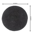 thumbnail image 3 of Home Weavers Fantasia Collection 100% Cotton Tufted Round Shape Bathroom Rug, Soft and Absorbent Bath Rugs, Non-Slip Bath Rug, Machine Wash Dry Bath Mats for Bathroom Floor- 30" Round, Gray, 3 of 5