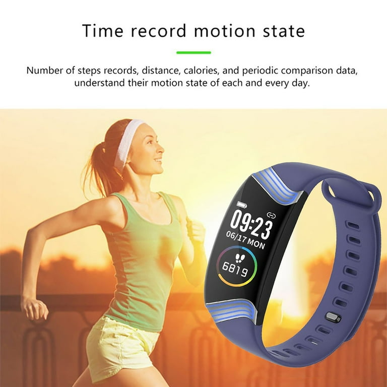 Jrocdr E20 Intelligent Sports Bracelet Colorful Atmosphere Light Real Heart Rate Sleep IP67 Tick Watch E 3 Glucose Android Watch Phone Boys Smart Smart Watch You Can Text And Call on Smart