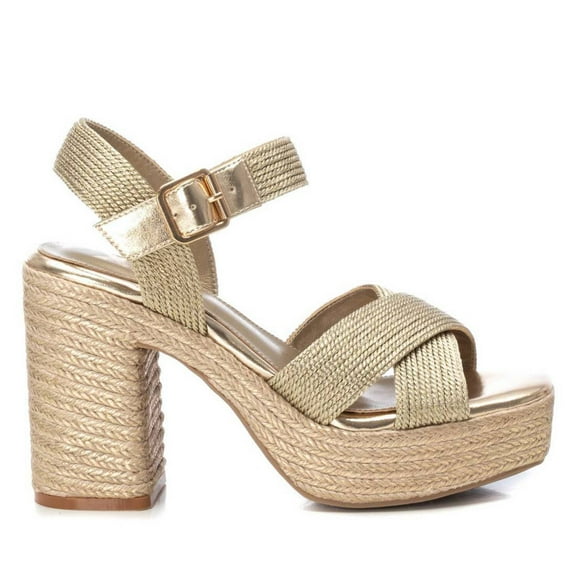 Women's Heeled Jute Platform Sandals By XTI 142741