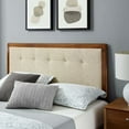 thumbnail image 2 of Modway Willow Lit Plateforme Double en Bois avec Pattes Évasées en Noyer/beige, 2 of 12