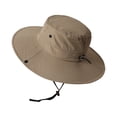 thumbnail image 2 of Sombrero de pescador al aire libre | Gorra de protección solar de poliéster transpirable para hombre mujer | Ala grande | Ligero y plegable | Gris | Protector UV para senderismo, pesca, viajes, 2 of 7