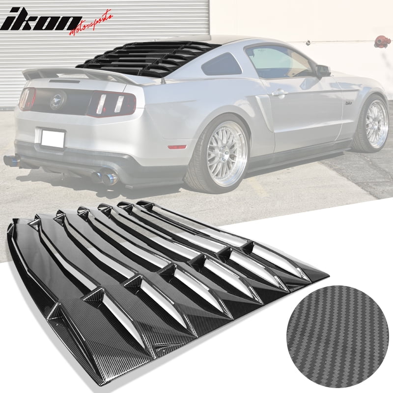 Compatible with 0514 Ford Mustang IKON Style Rear Window Louvers