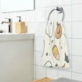 thumbnail image 3 of Yayeee 2 Pack Hand Towels for Bathroom 100% Cotton 16" x 28" Soft Absorbent Kitchen Towel, Halloween Happy Ghosts, 3 of 7