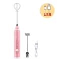 thumbnail image 1 of Rechargeable Electric Mixer Automatic Egg Beater, Three Speed Adjustable Handheld Rechargeable Foam Machine Suitable For Latte, Cappuccino, Matcha, Frappe, Sparkling Coffee, Hot Chocolate，pink, 1 of 7