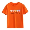 thumbnail image 2 of LNMQLPDBS Basic Top Girls Tops Size 7-8 Baby Tees for Teens Preppy Shirt Kids Undershirts Girl Clothes Size 14-16 Baby Girl 24 Months Infant Clothes, Orange 6-7 Years, 2 of 8