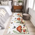 thumbnail image 4 of Runner Rug 2 x 6 Ft, Spring Mushrooms Washable Non-Slip Floor Mat for Kitchen Hallway/Entryway, Farmhouse Pastoral Botanical Watercolor Long Kitchen Runner Area Rugs for Living Room, Low-Profile, 4 of 8