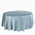 thumbnail image 6 of Efavormart 108 Inch Satin Round Tablecloth, Washable Linen Table Cover, Decorative Silky Fabric for Wedding, Party, Banquet Events - Dusty Blue, 6 of 10