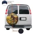 thumbnail image 4 of KAKALAD Horse Sunflowers 08 Spare Tire Cover Universal Vehicle Accessories Buckle Car Tools 17”in, 4 of 6