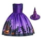 thumbnail image 5 of Disfraz de Halloween para niña, vestido con sombrero, estampado de calabaza, cosplay, juego de rol, princesa 150cm, 5 of 7