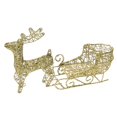 thumbnail image 4 of Adornos de Trineo de alce mayimx Figuritas de Trineo Minitrineo de renos de Navidad para chimenea de mesa Dorado, 4 of 9