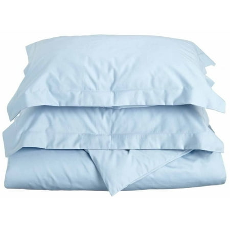 Green Duvet Twin Superior 600 Thread Count Wrinkle Resistant Cotton Blend Solid Duvet Cover Set with Sham ()